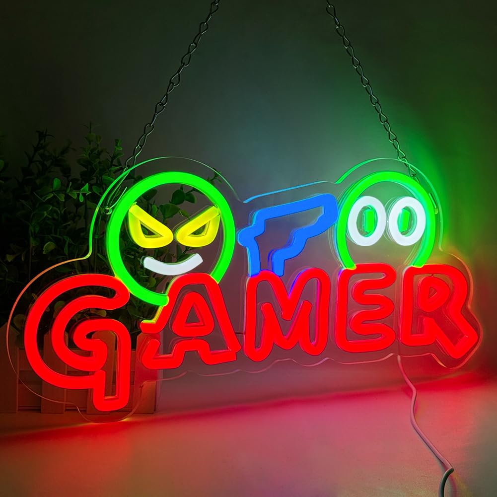 Party Games Graduation - Lampu Dinding LED Neon Sign Gamer,