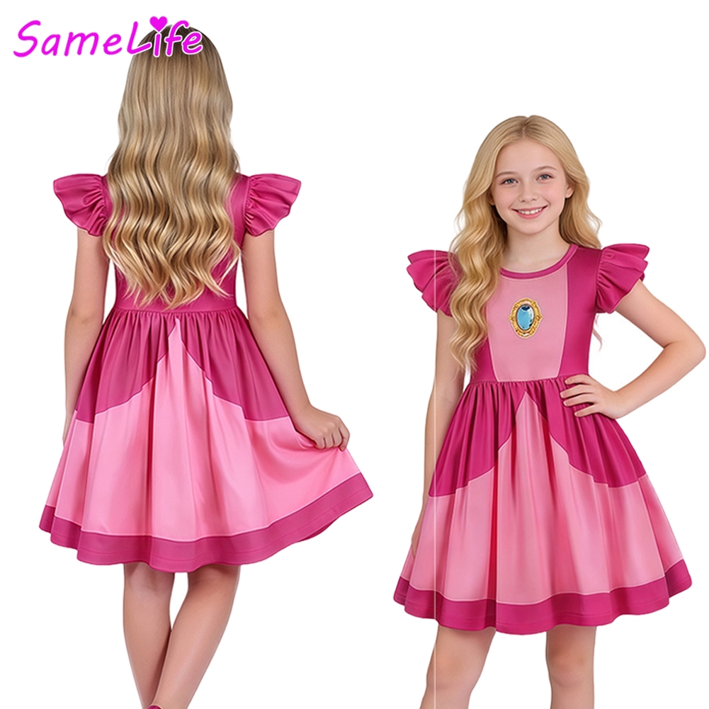 Party Games Youth - Gaun Remaja Fantasi Cosplay Putri Peach