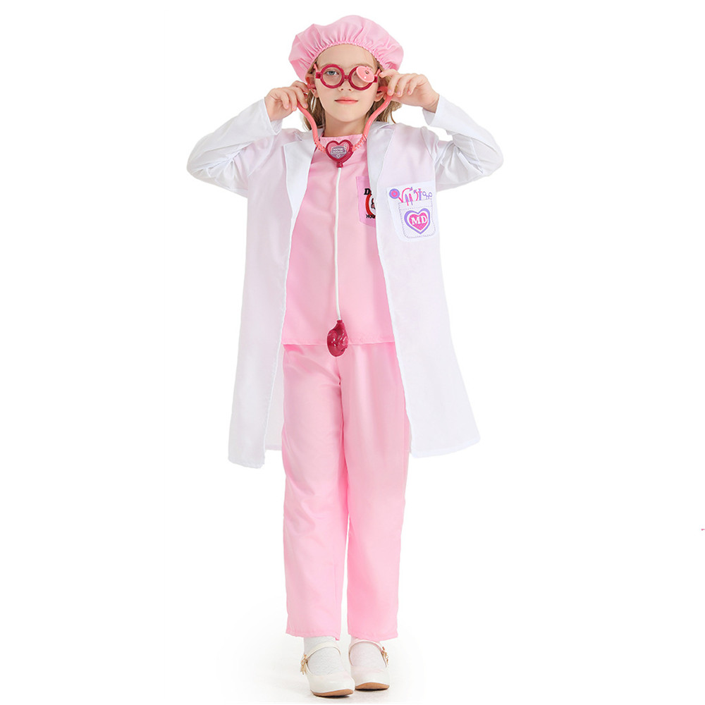 Kids Party Games - Kostum Dokter Perawat Halloween Anak-anak Uniseks