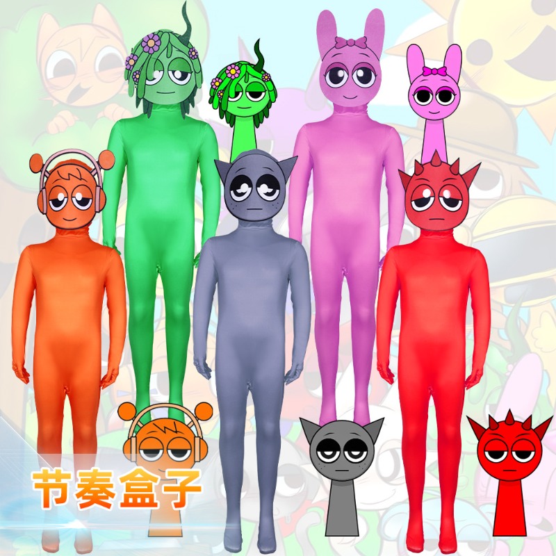 Party Games Music - Kostum Cosplay Game Incrediboxs Sprunki Karakter