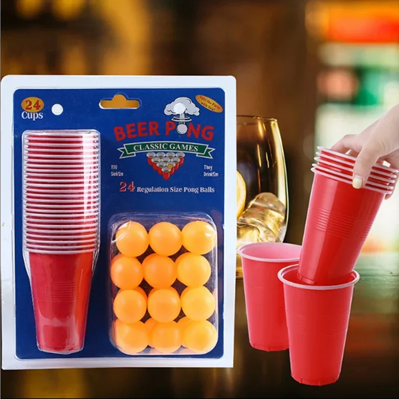 Party Games Jenga - 24 Buah/Set Cangkir Plastik Sekali Pakai