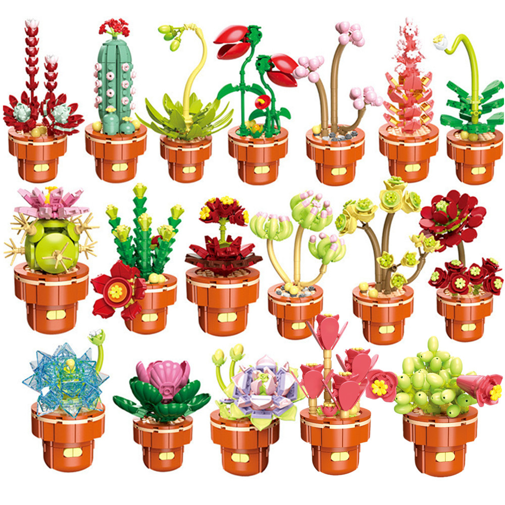 Lego Set Creator - 2024 Set hadiah tanaman pot sukulen