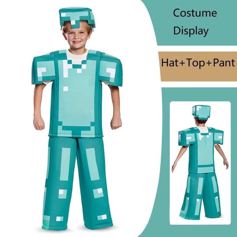 Kids Party Games - Kostum Cosplay Steve Karakter Game Diamond