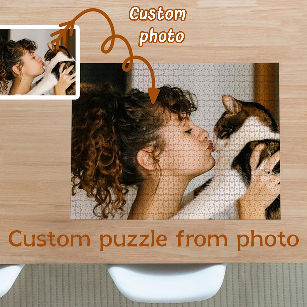 Party Games Graduation - Puzzle Kayu Gambar Pribadi 35/300/500/1000pcs Foto